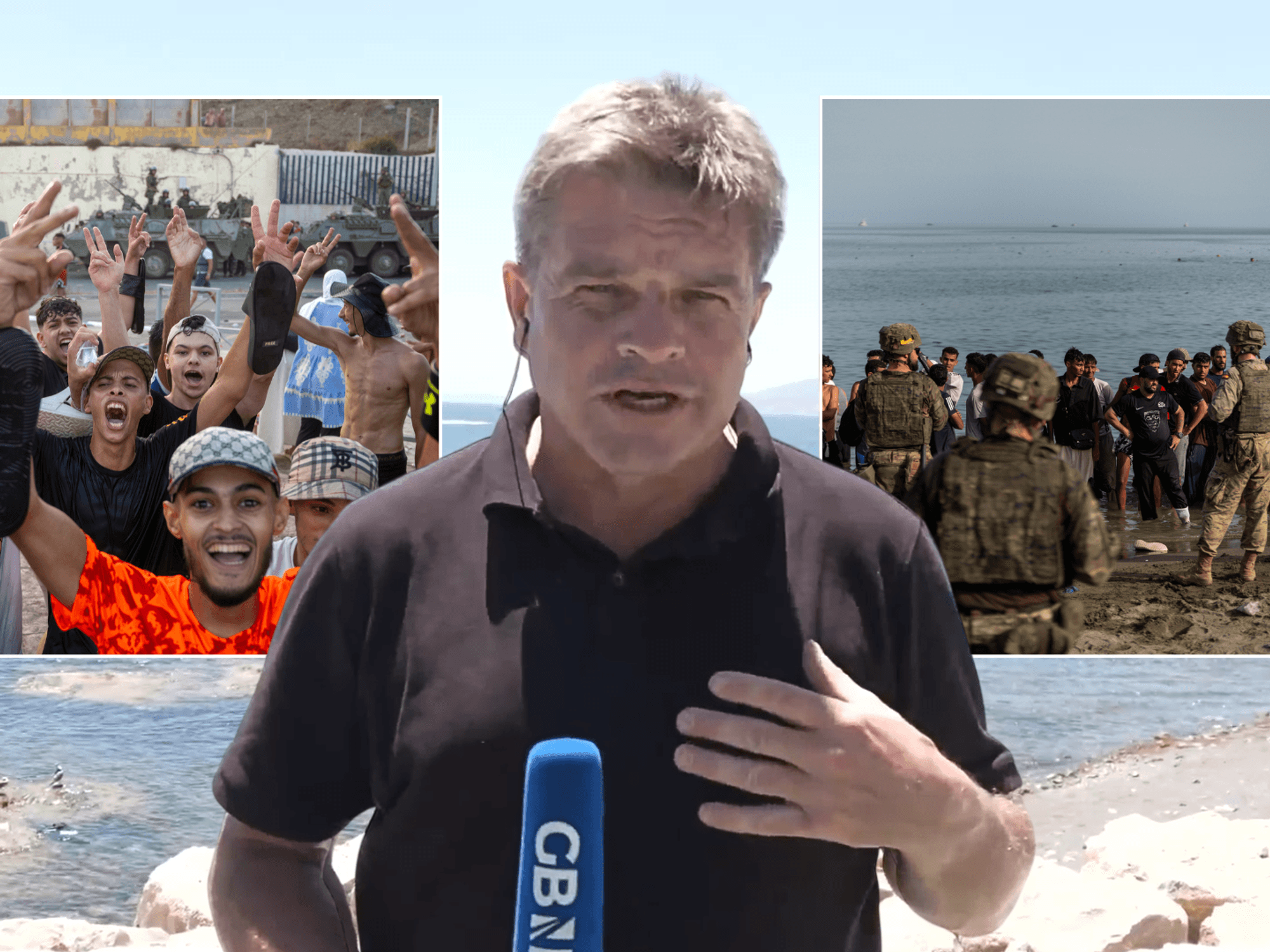Dougie Beattie provides update from Ceuta after GB News crew accosted by migrants: ‘Getting quite scary!'