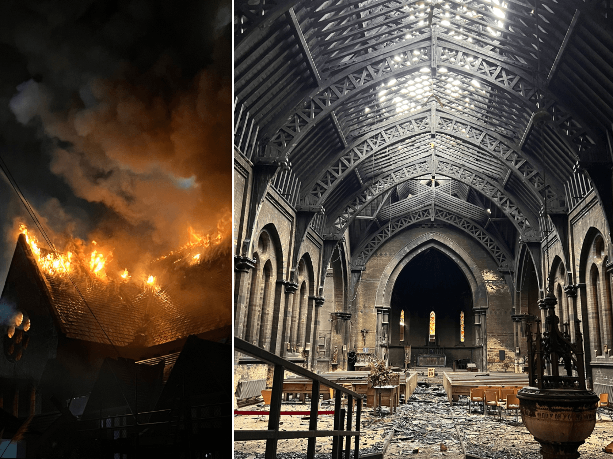 Historic church rallies round 'Blitz Spirit' in bid to recover from fire which gutted 19th-centur...