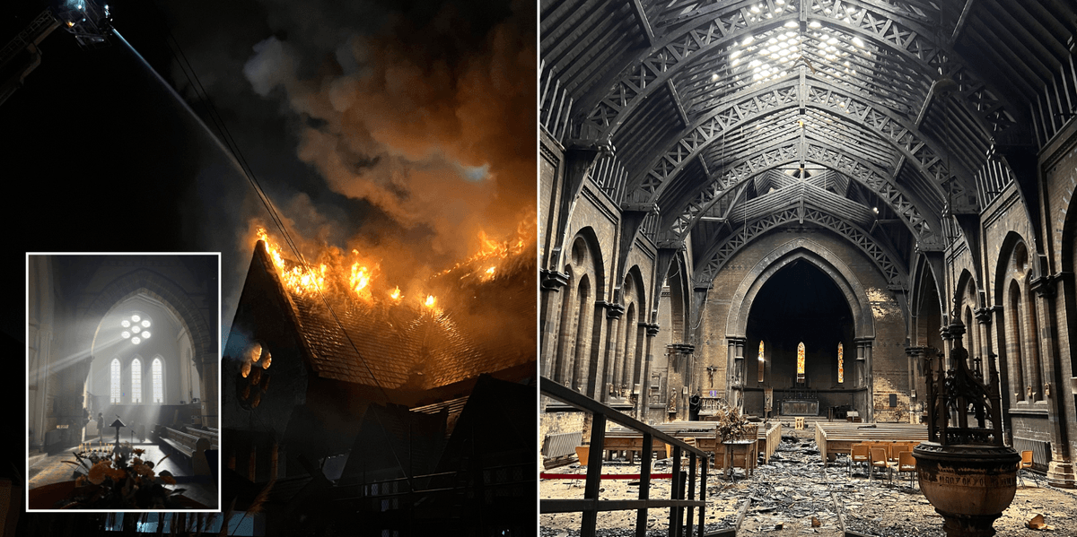 Historic church rallies round 'Blitz Spirit' in bid to recover from fire which gutted 19th-century structure