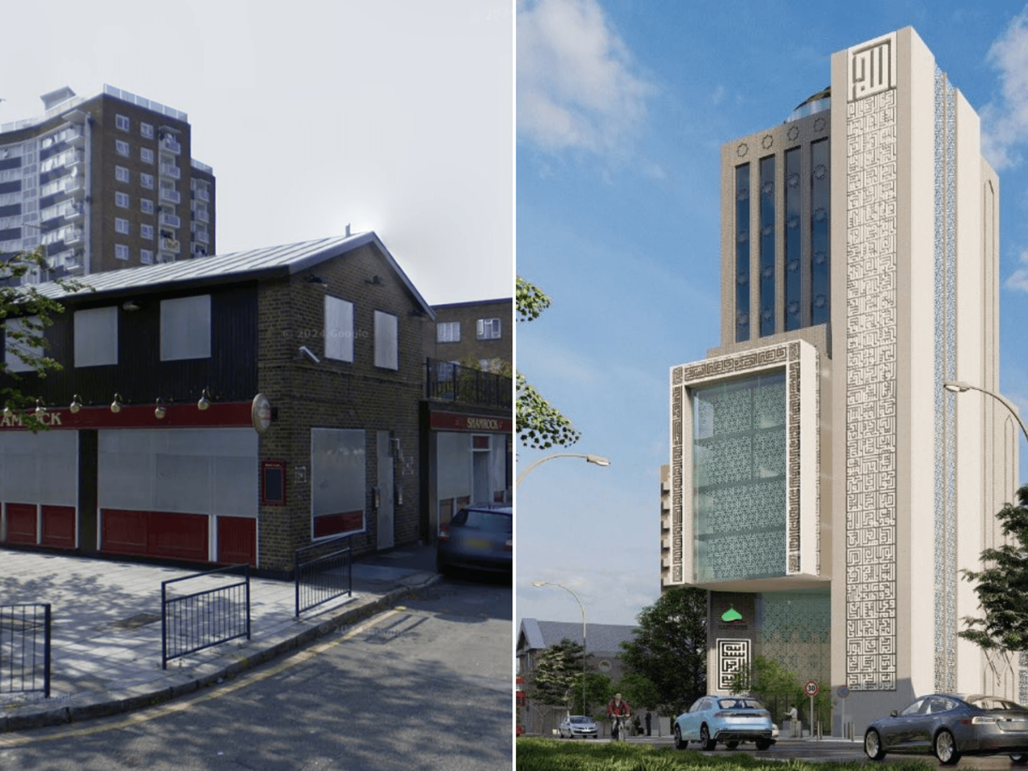 Fury erupts as London pub site to be demolished for towering 13-storey 'mega mosque'