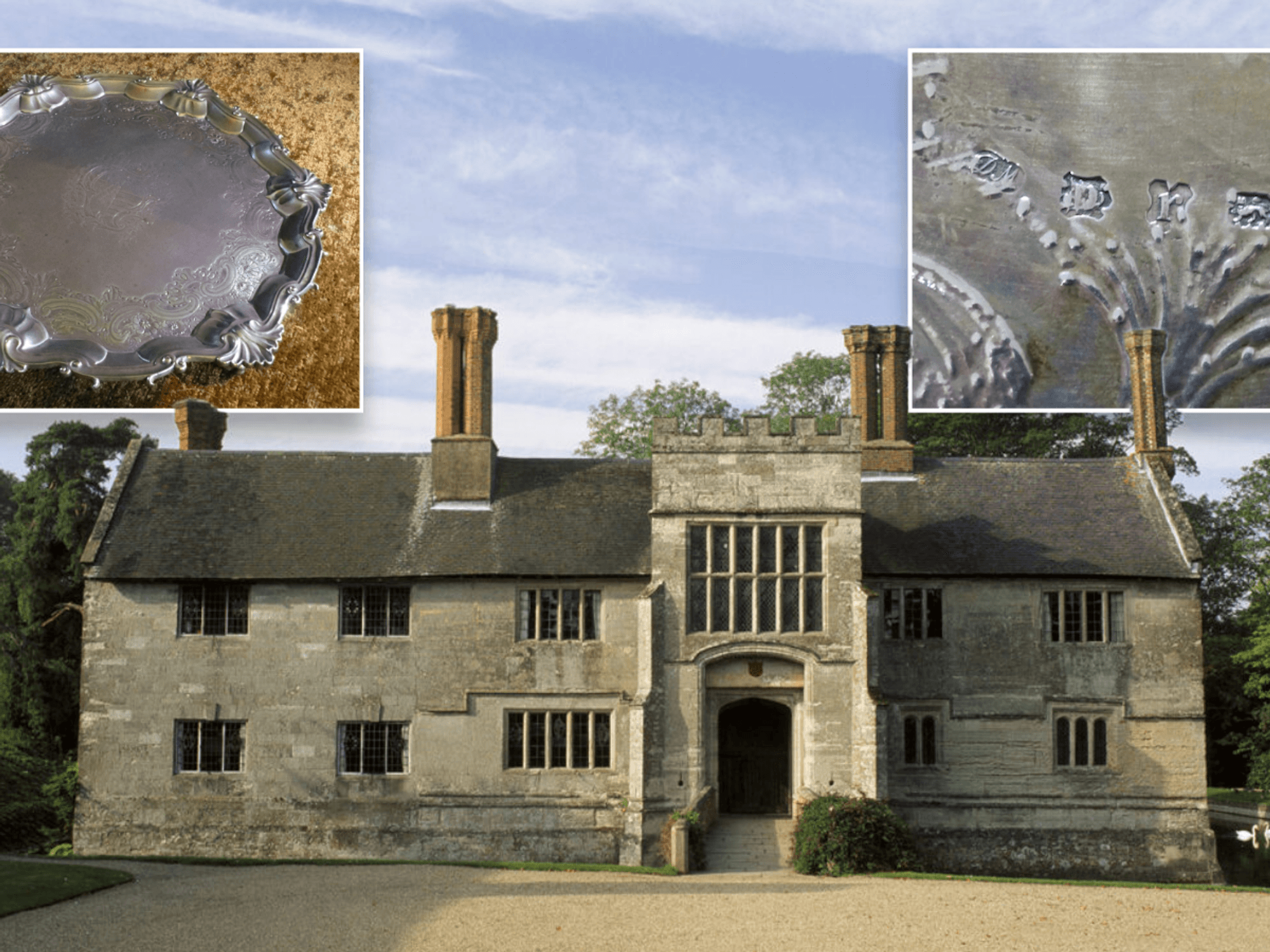 Manhunt underway after hoard of rare silver antiques stolen from National Trust manor house