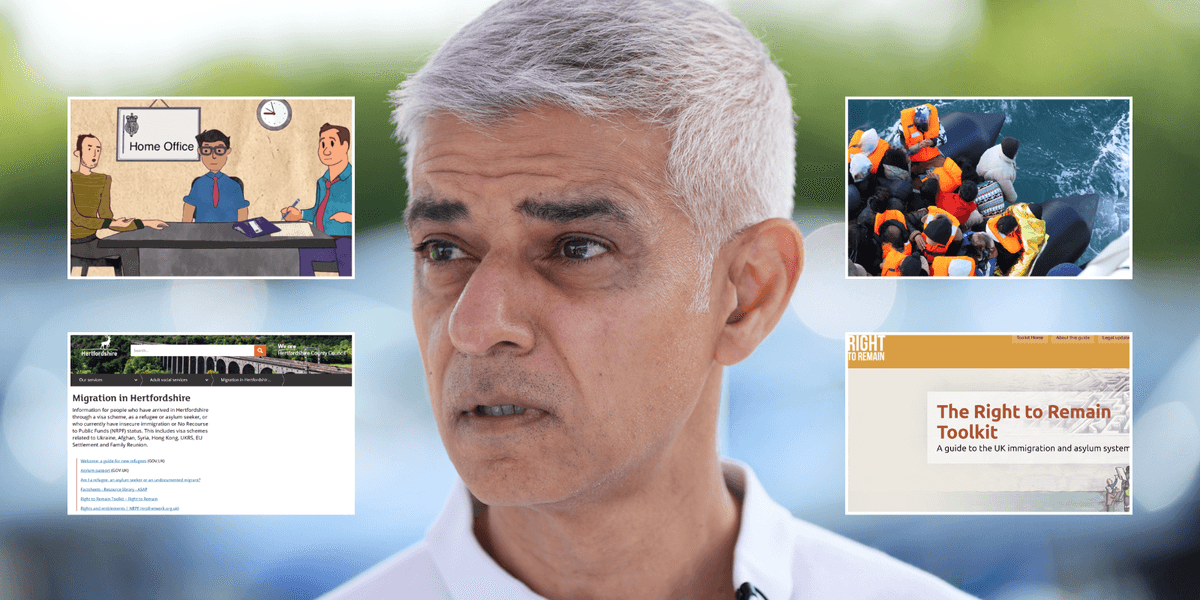 Sadiq Khan's City Hall among authorities recommending 'pro-open borders' charity's asylum toolkit