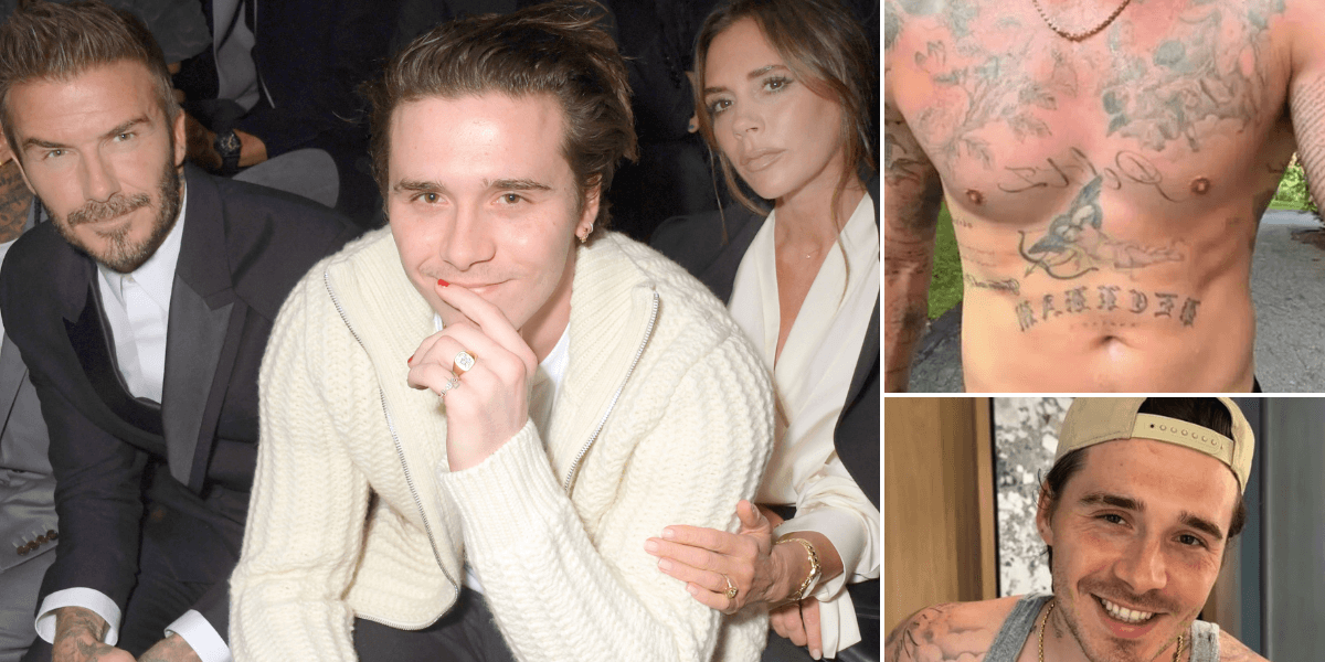 Petulant Brooklyn has removed his 'mum and dad' tattoos. If he had a spine, he'd remove the Beckham name too