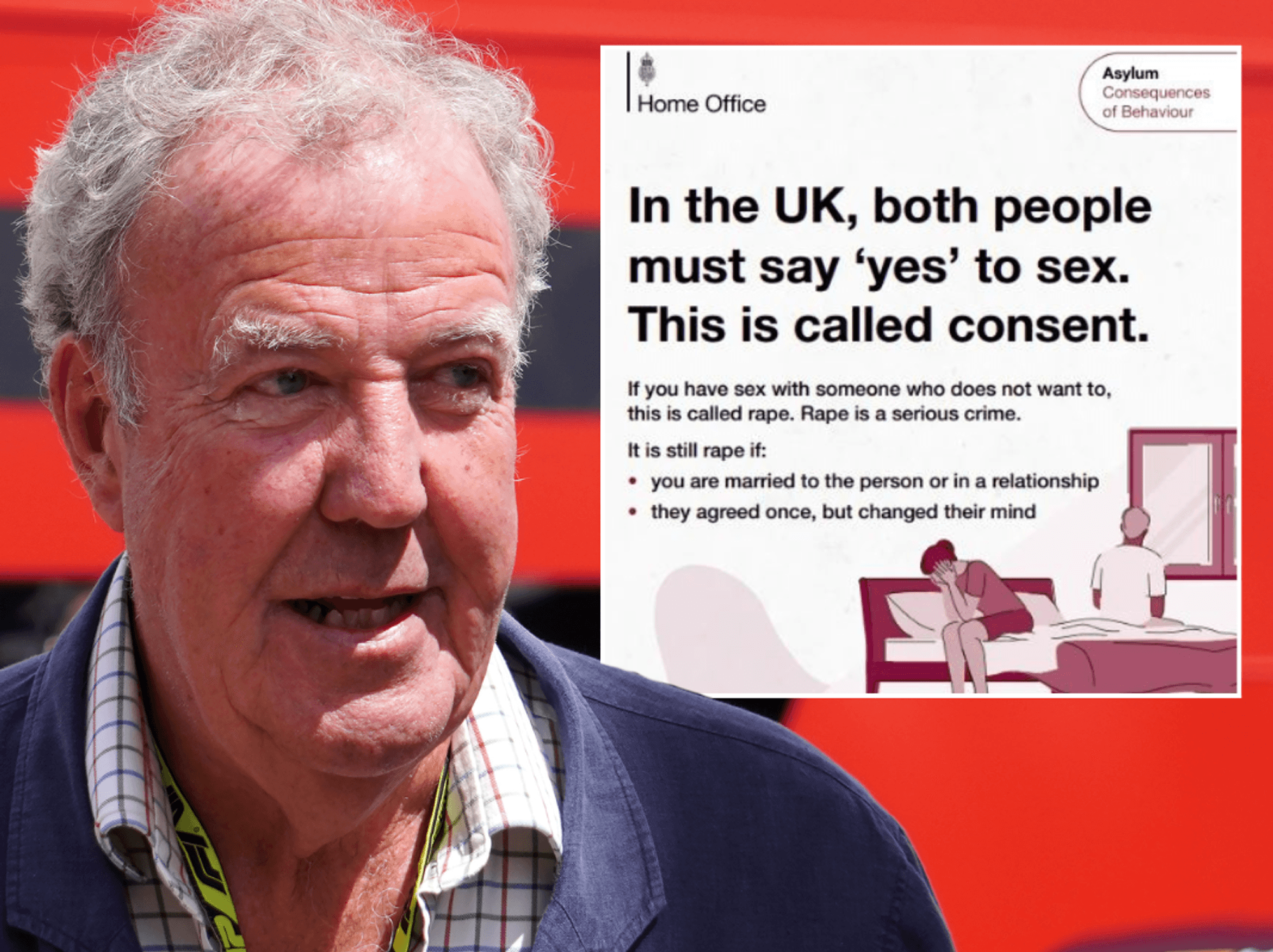 Jeremy Clarkson delivers damning verdict on Home Office's migrant 'consent guide' as he slams lef...