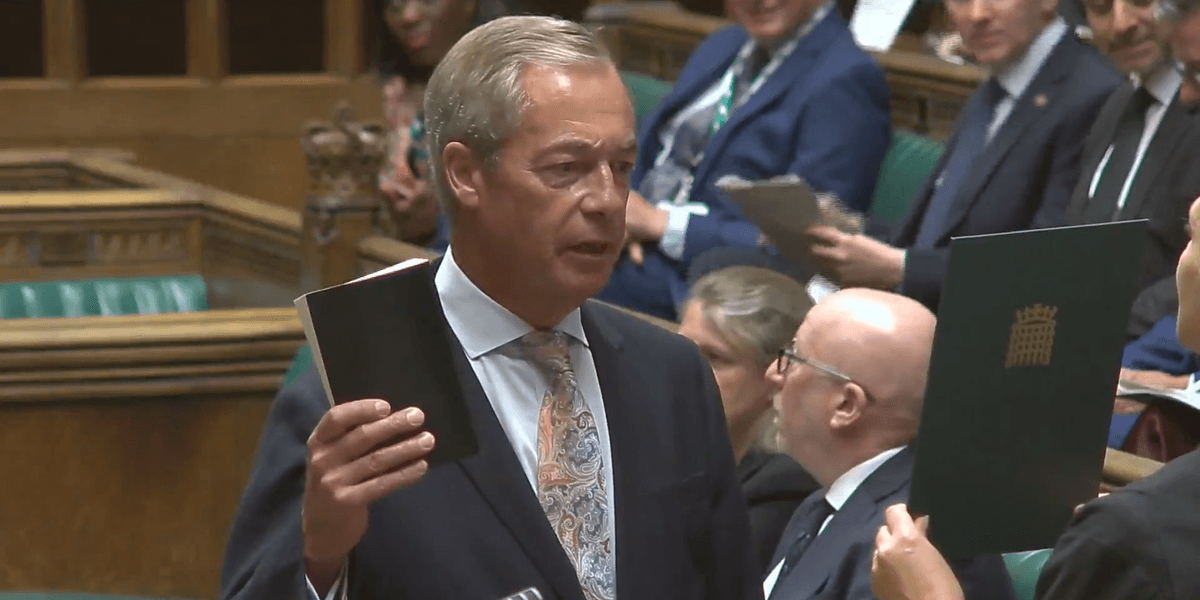 WATCH: Nigel Farage sworn in as MP with Reform UK leader returning to Parliament after Clacton by-election victory