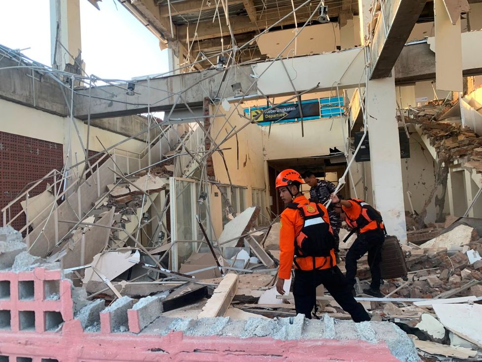 Indonesian search and rescue workers