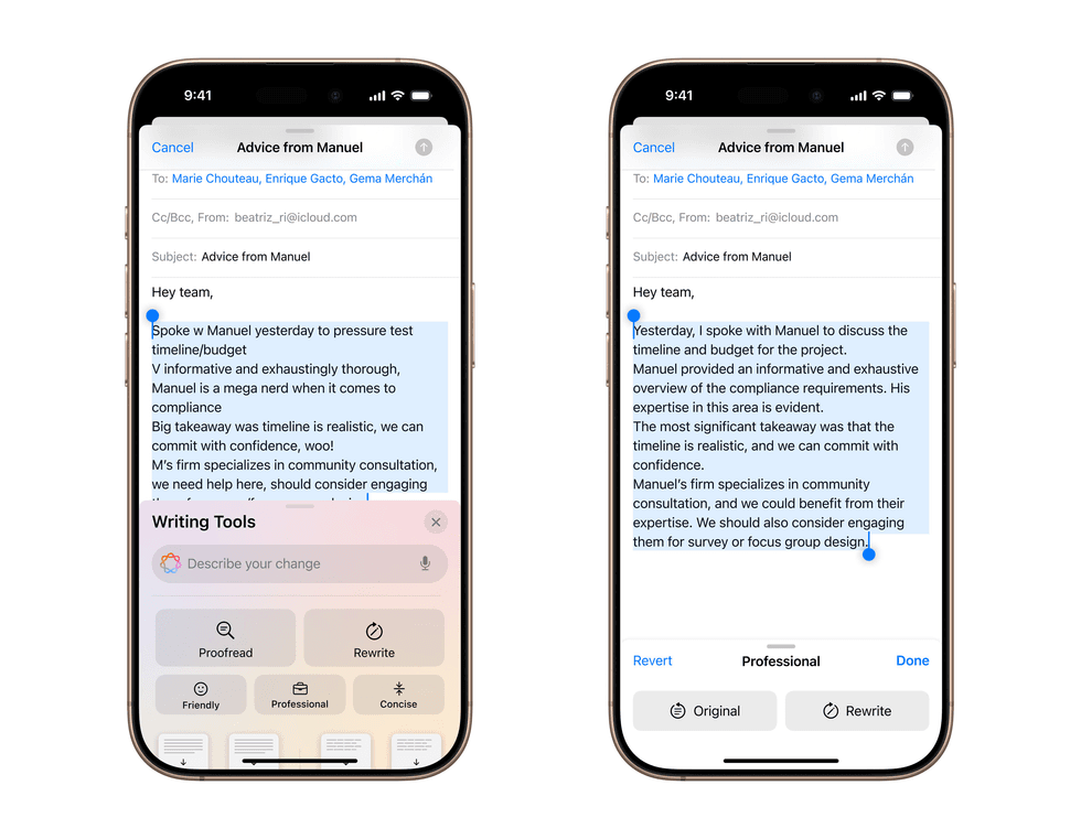 iphone 16 pro showing the latest apple intelligence features on-screen