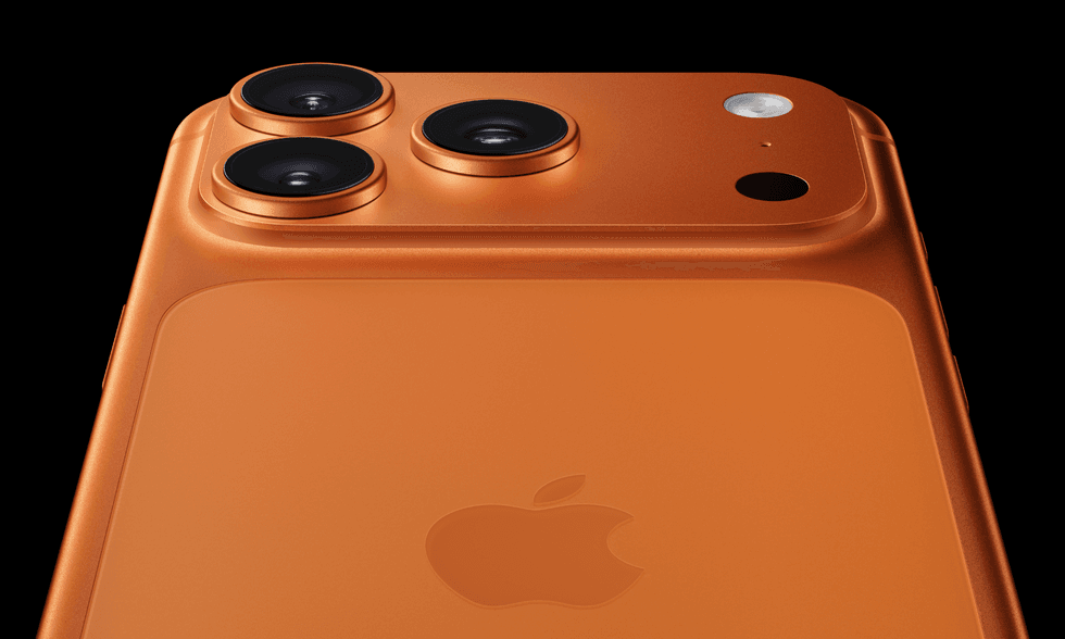 iPhone 17 Pro in cosmic orange