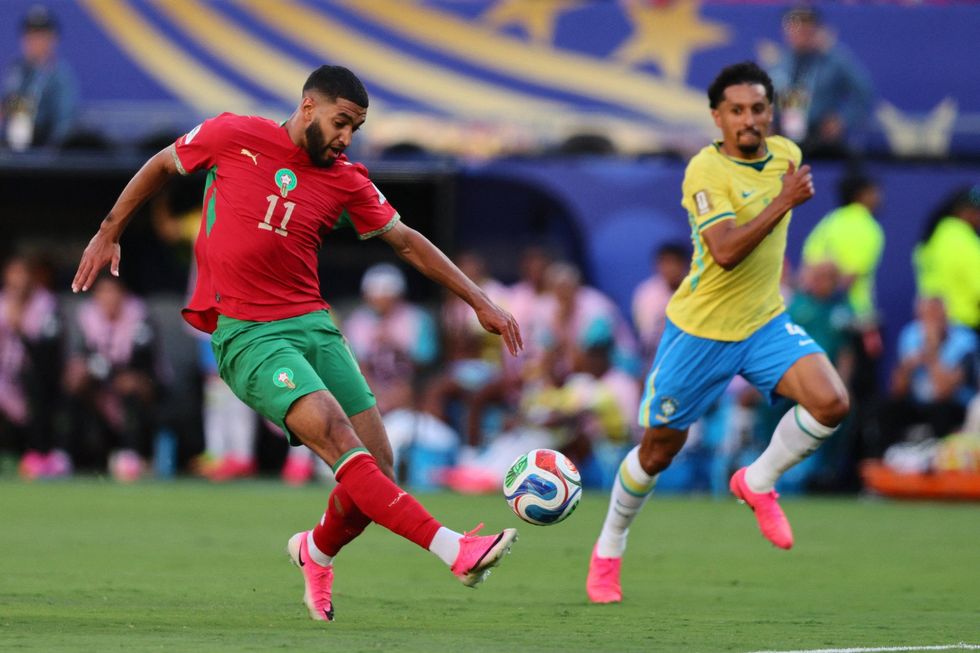 Ismael Saibari lobbed Alisson to give Morocco the lead