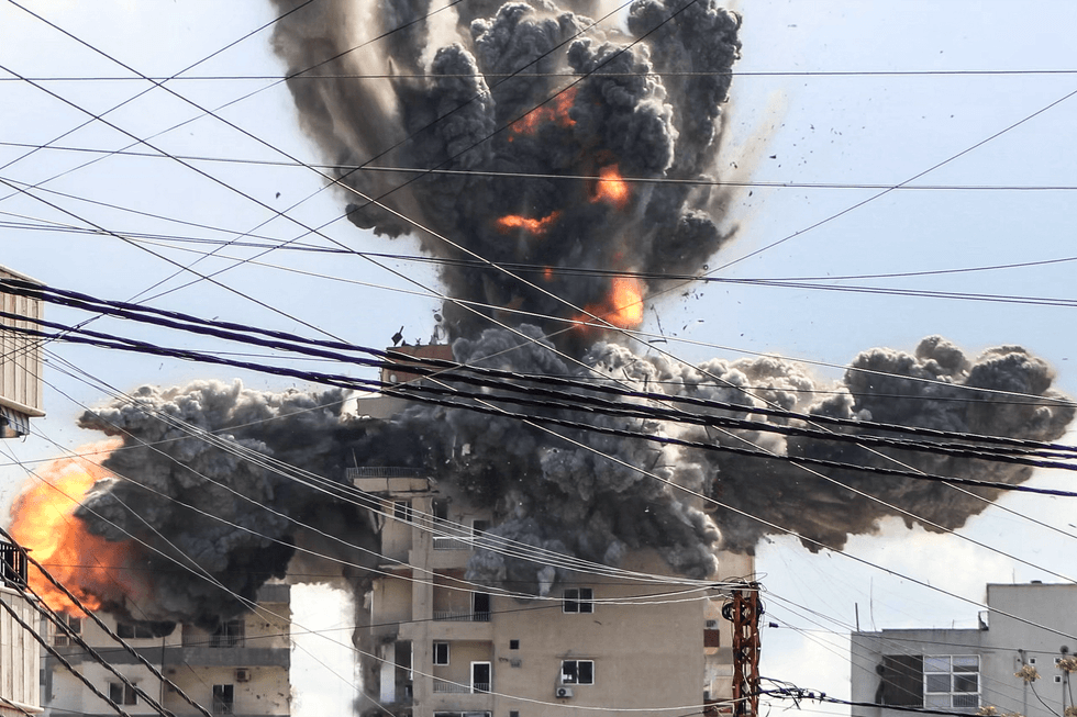 Israel strikes a building in Lebanon