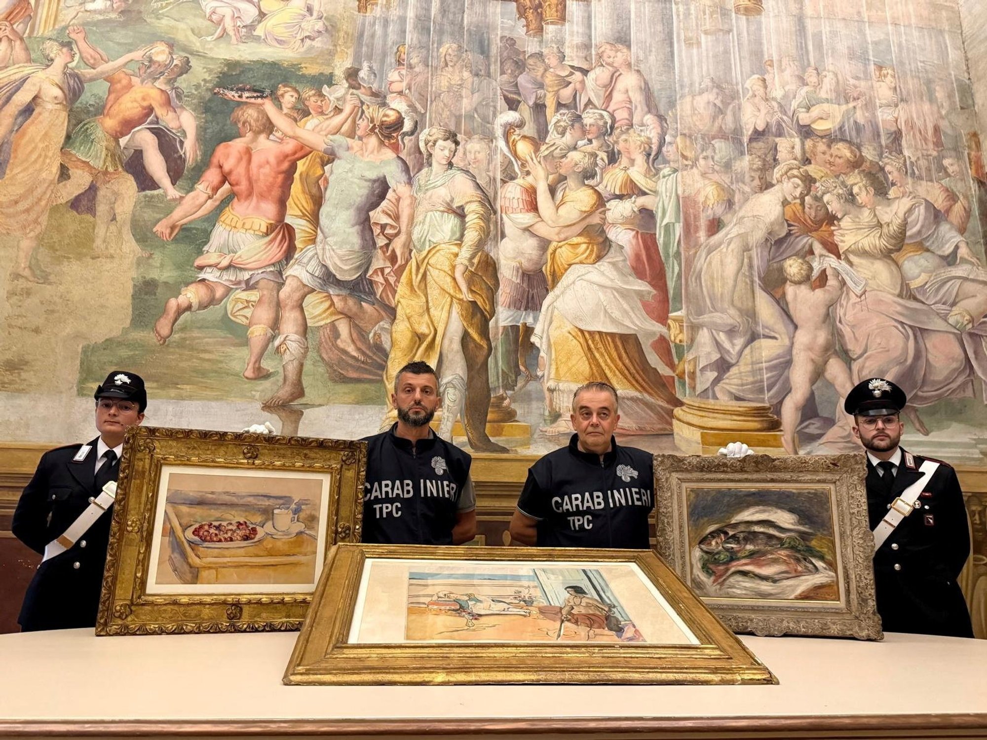 Italian police successfully recovered the three artworks