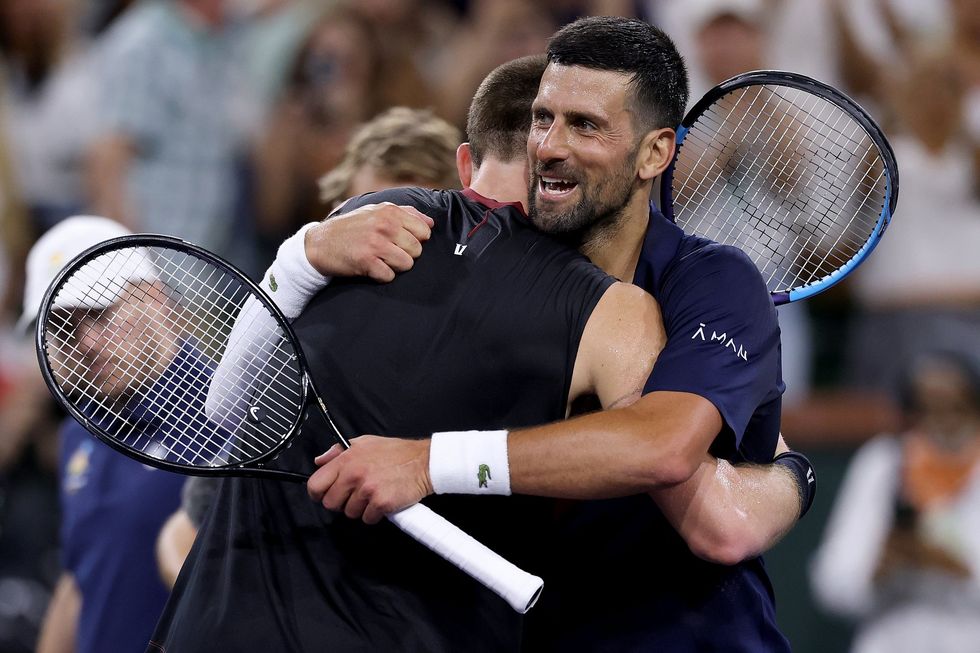 Jack Draper and Novak Djokovic