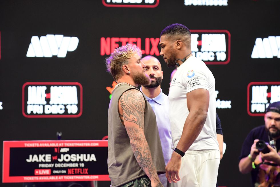 Jake Paul first face-off with Anthony Joshua