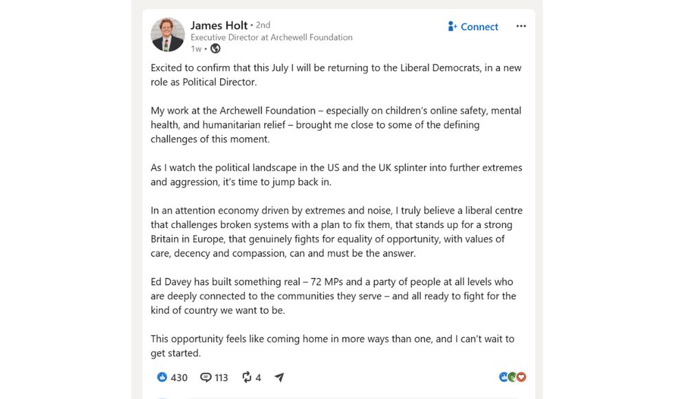 James Holt LinkedIn