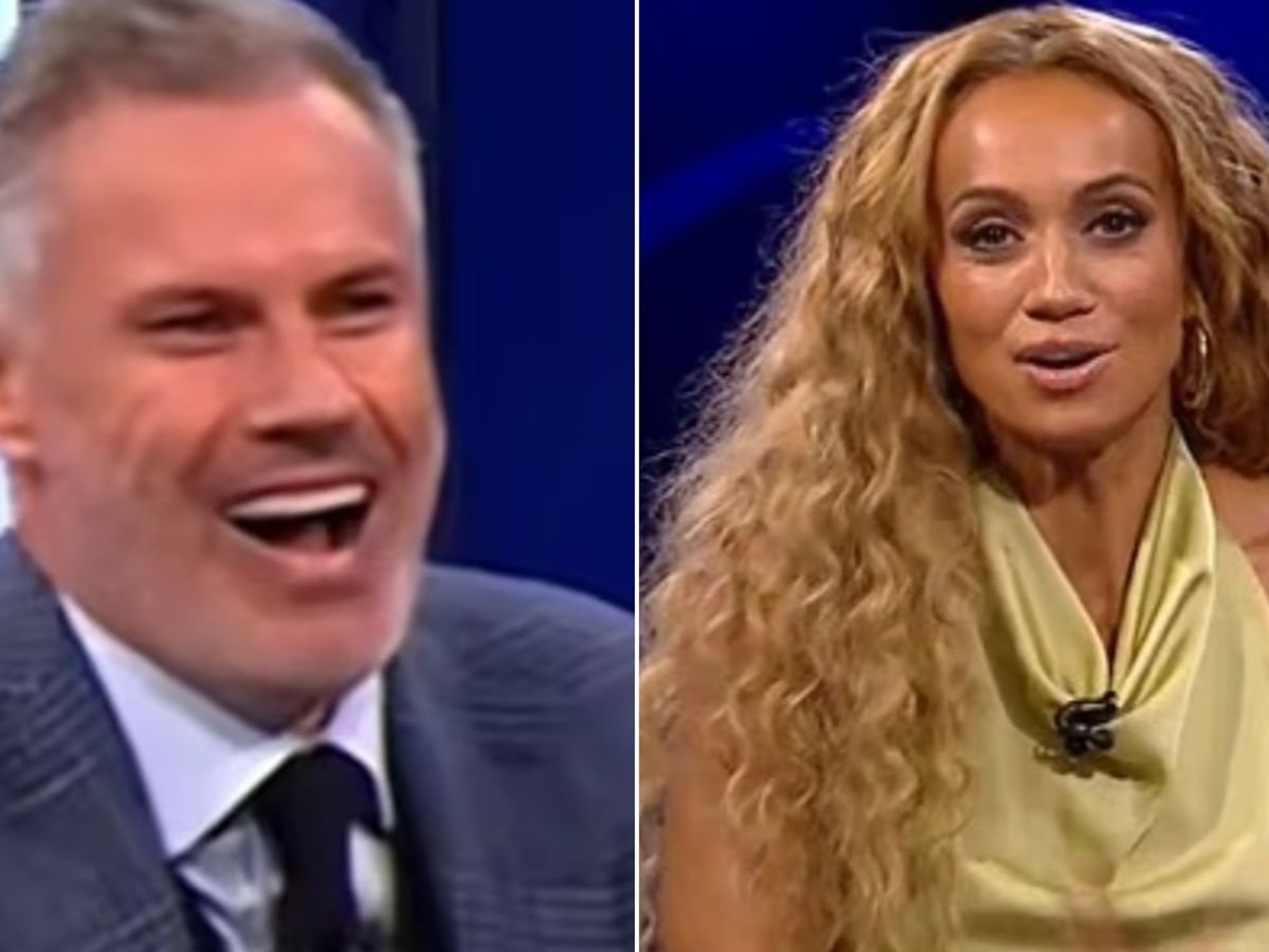 Jamie Carragher was mercilessly mocked over his reported tax problems as CBS Sports brought its chaotic Champions League coverage back for the new season
