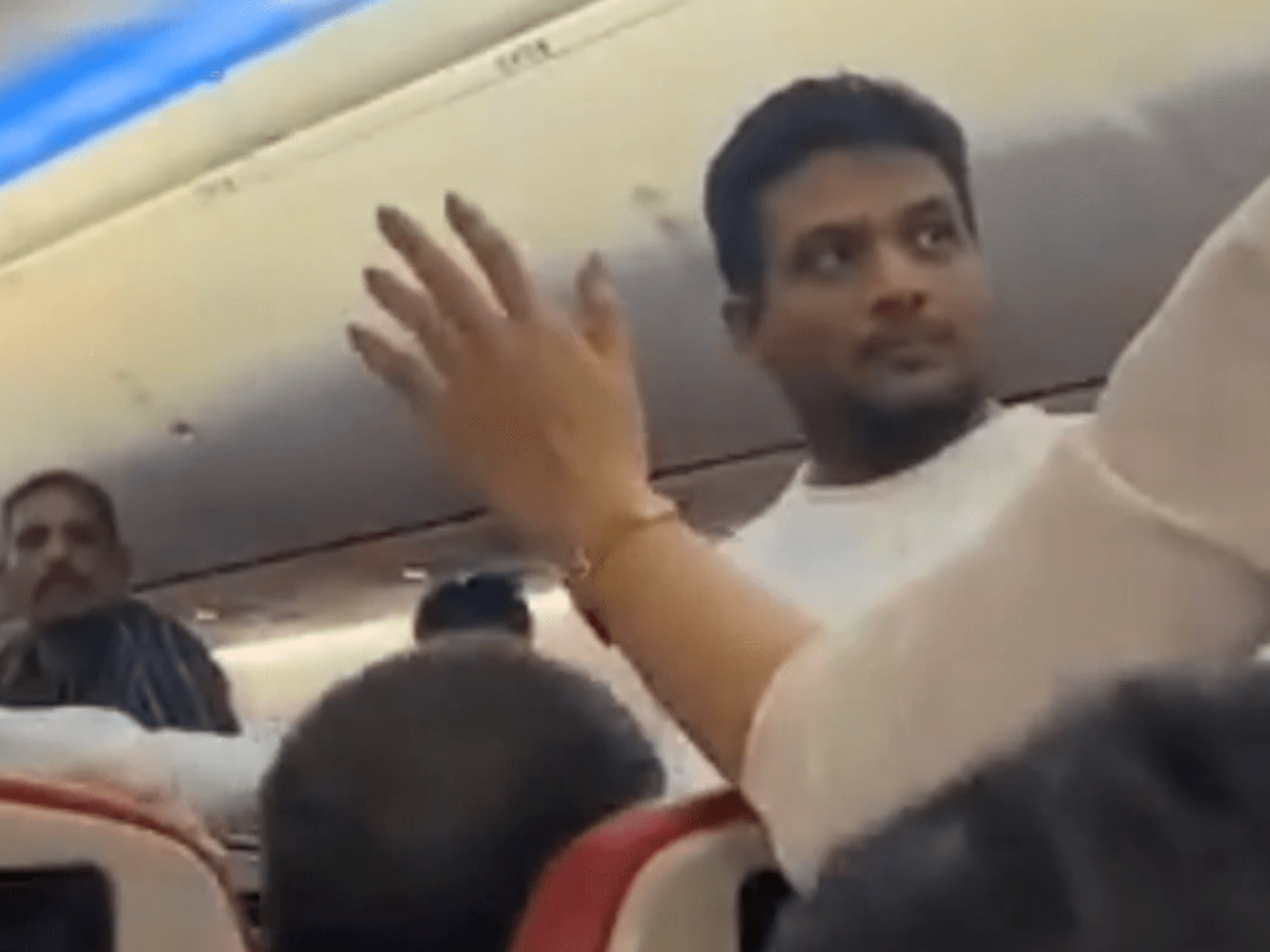 Flight panic as Indian man, 36, tries to open plane door at 30,000ft 'because he felt like it'