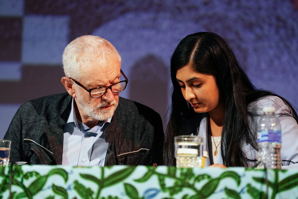 Jeremy Corbyn and Zarah Sultana