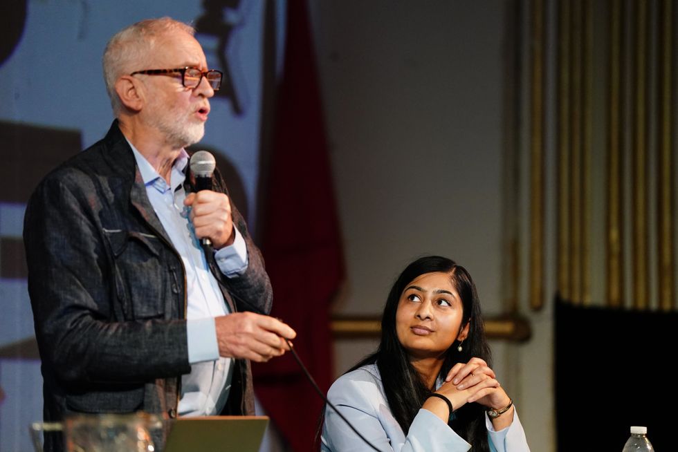 Jeremy Corbyn and Zarah Sultana