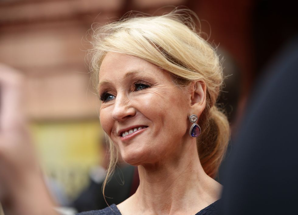 JK Rowling at a press event
