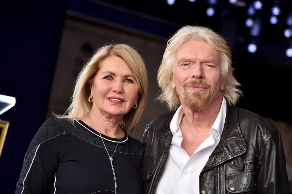 Joan Templeman and Richard Branson