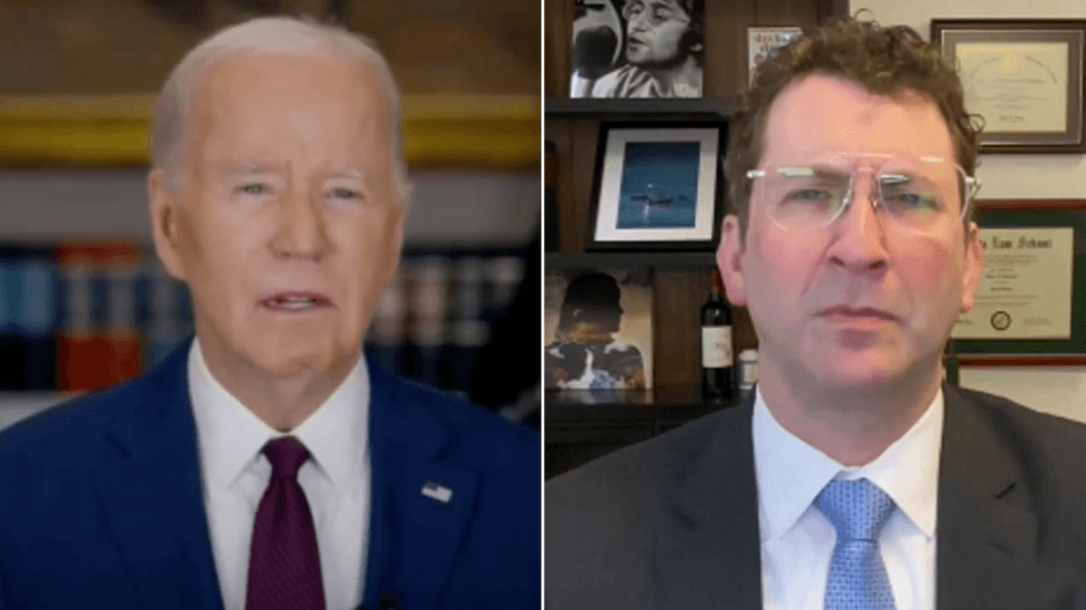 Joe Biden and Ethan Bearman