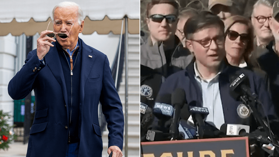 Joe Biden and Mike Johnson