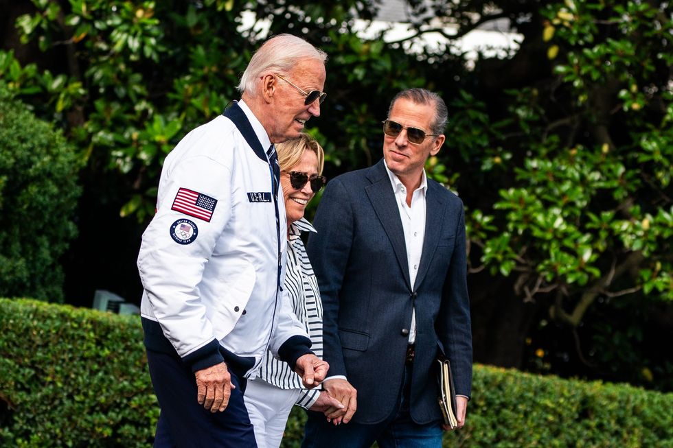 Joe Biden going for a walk with Hunter and Valerie Biden