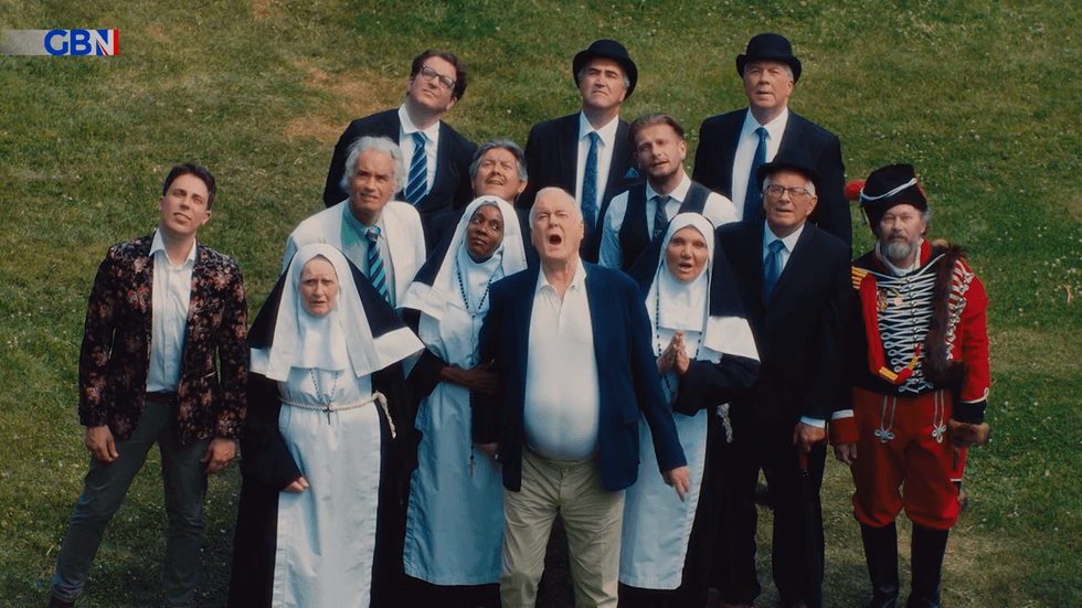 John Cleese and crew