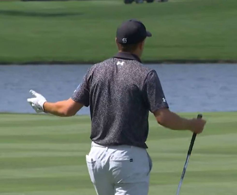 Jordan Spieth admitted he maybe shouldn't have got involved