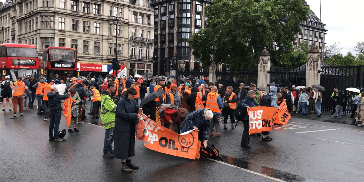 Just Stop Oil stages major demonstration outside Parliament during Andy Burnham's first PMQs as protest group causes mayhem in central London
