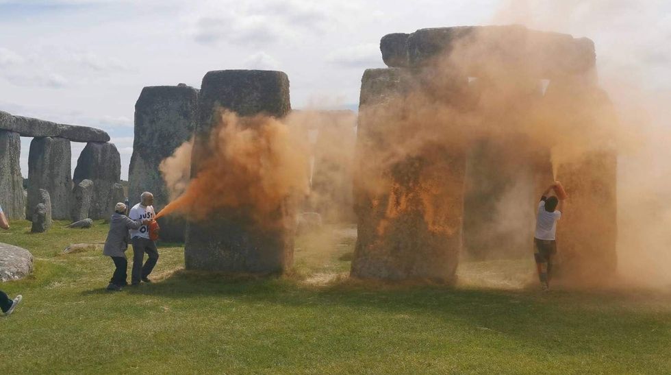 Just Stop Oil vandalising Stonehenge