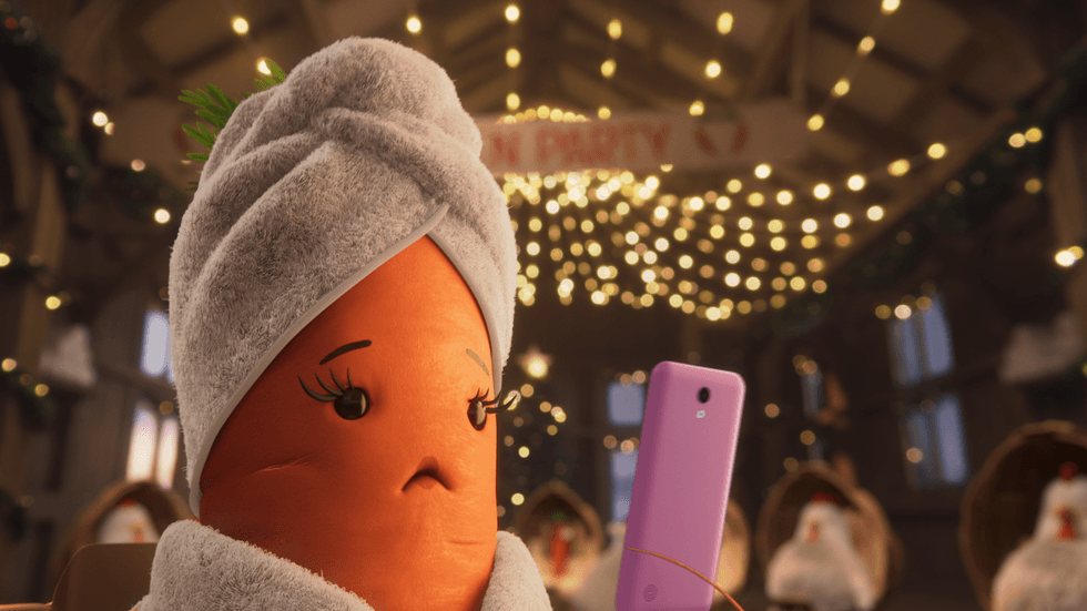 Katie the Carrot finding out Kevin's gone missing