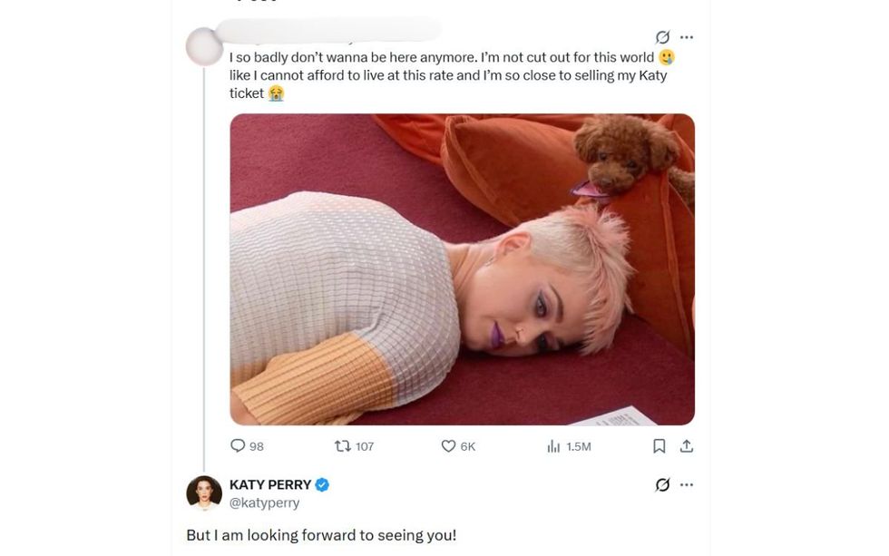 Katy Perry post