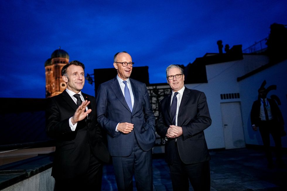Keir Starmer, Friedrich Merz and Emmanuel Macron