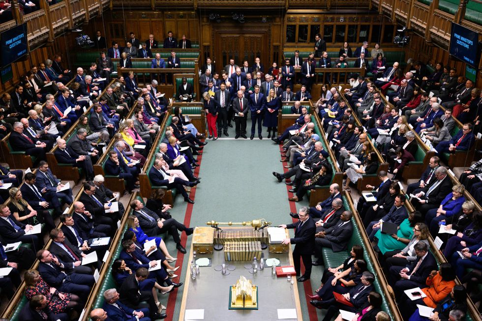 Keir Starmer in the Commons during PMQs