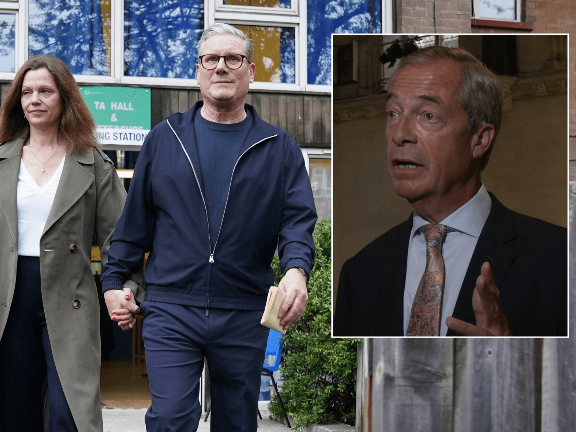 Keir Starmer, Victoria Starmer, insert: Nigel Farage