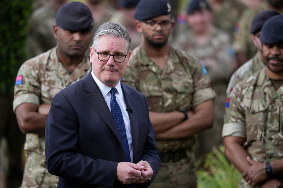 Keir Starmer visiting British soldiers in Suadi Arabia