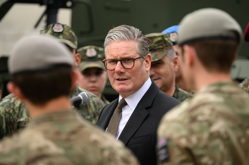 Keir Starmer with British troops