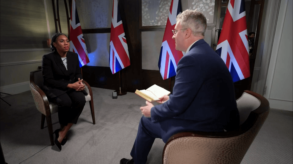 Kemi Badenoch and Christopher Hope
