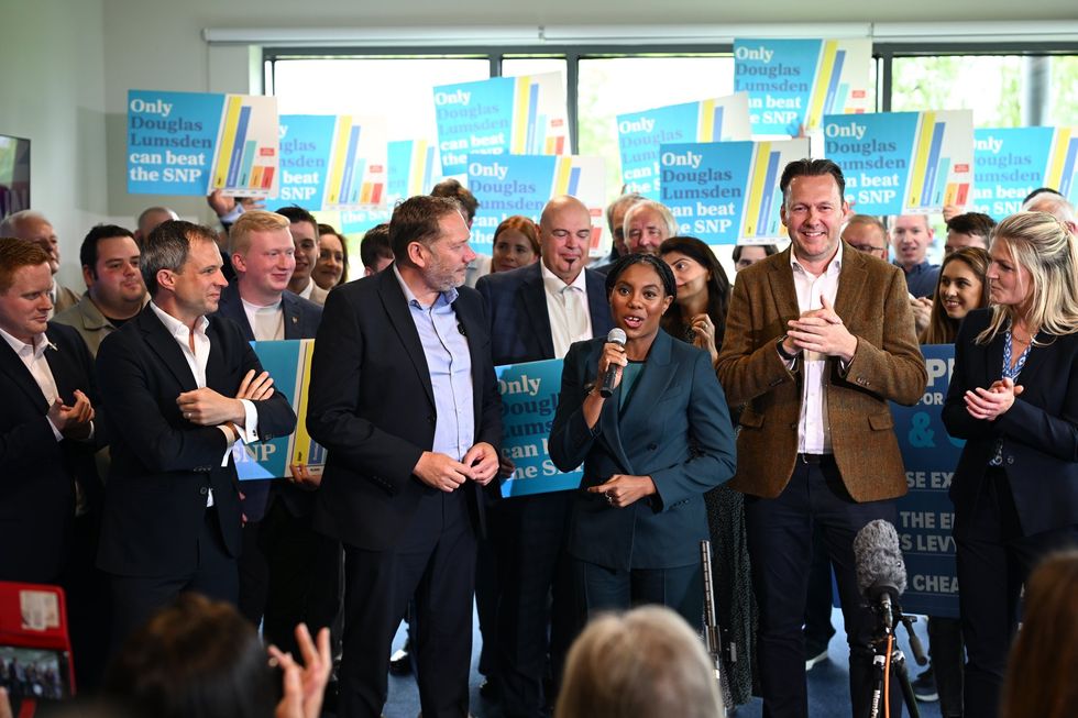 Kemi Badenoch celebrated victory in Aberdeen South
