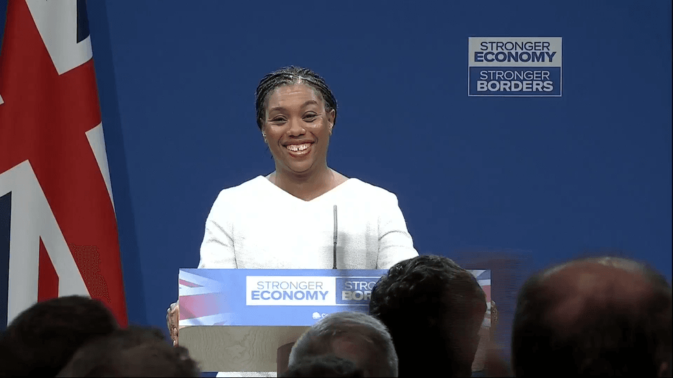 Kemi Badenoch speaking at Conservative conference