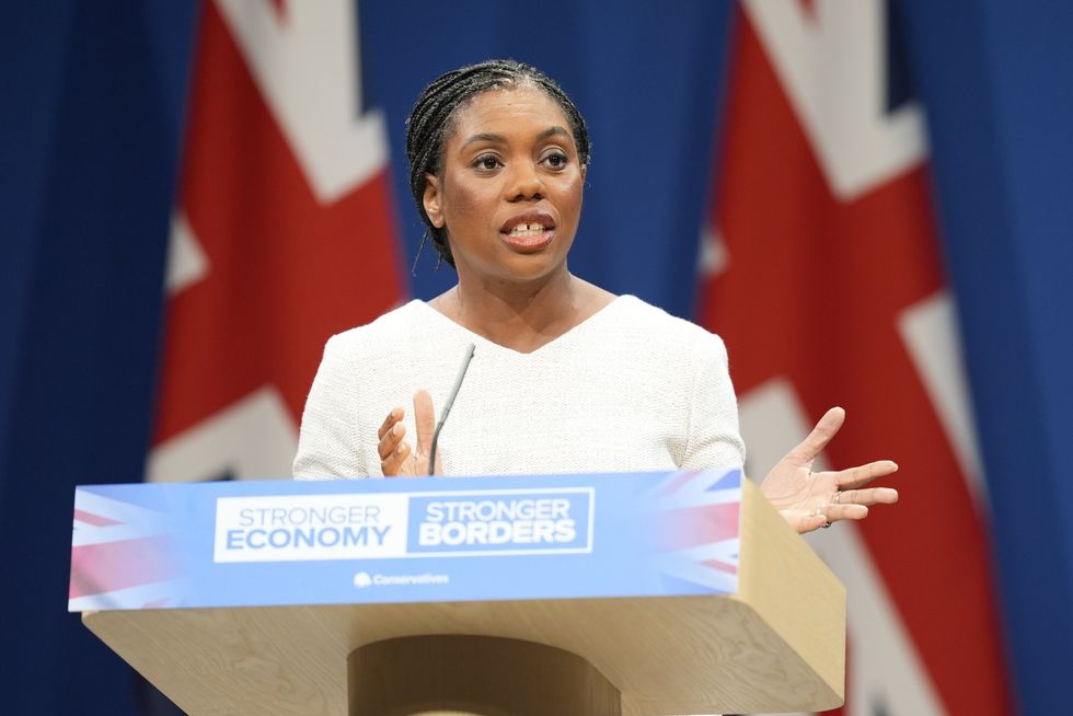 Kemi Badenoch speaking at the Conservative Party Conference