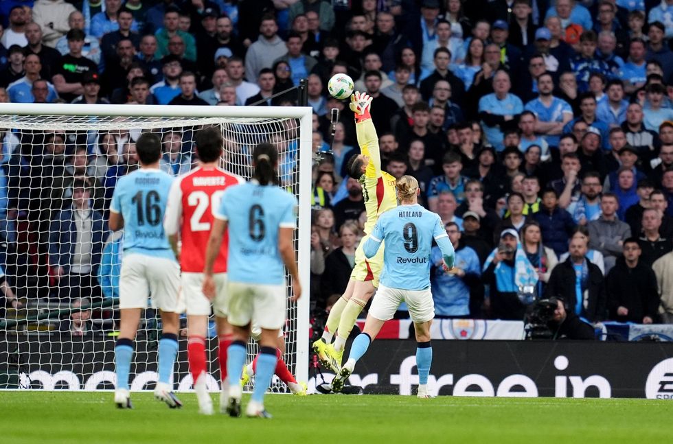 Kepa Arrizabalaga endured a nightmare afternoon as Arsenal lost to Man City in Sunday's Carabao Cup final