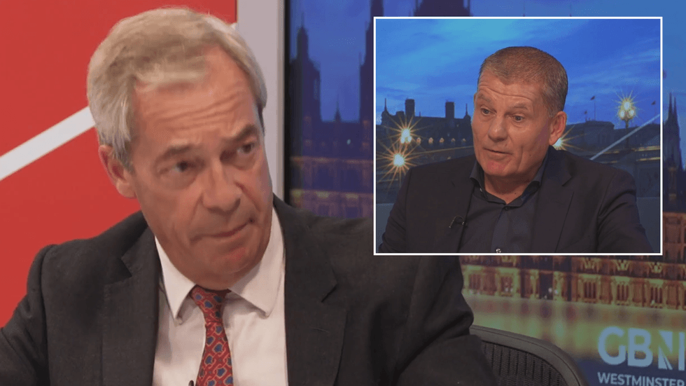 Kevin Mackie and Nigel Farage