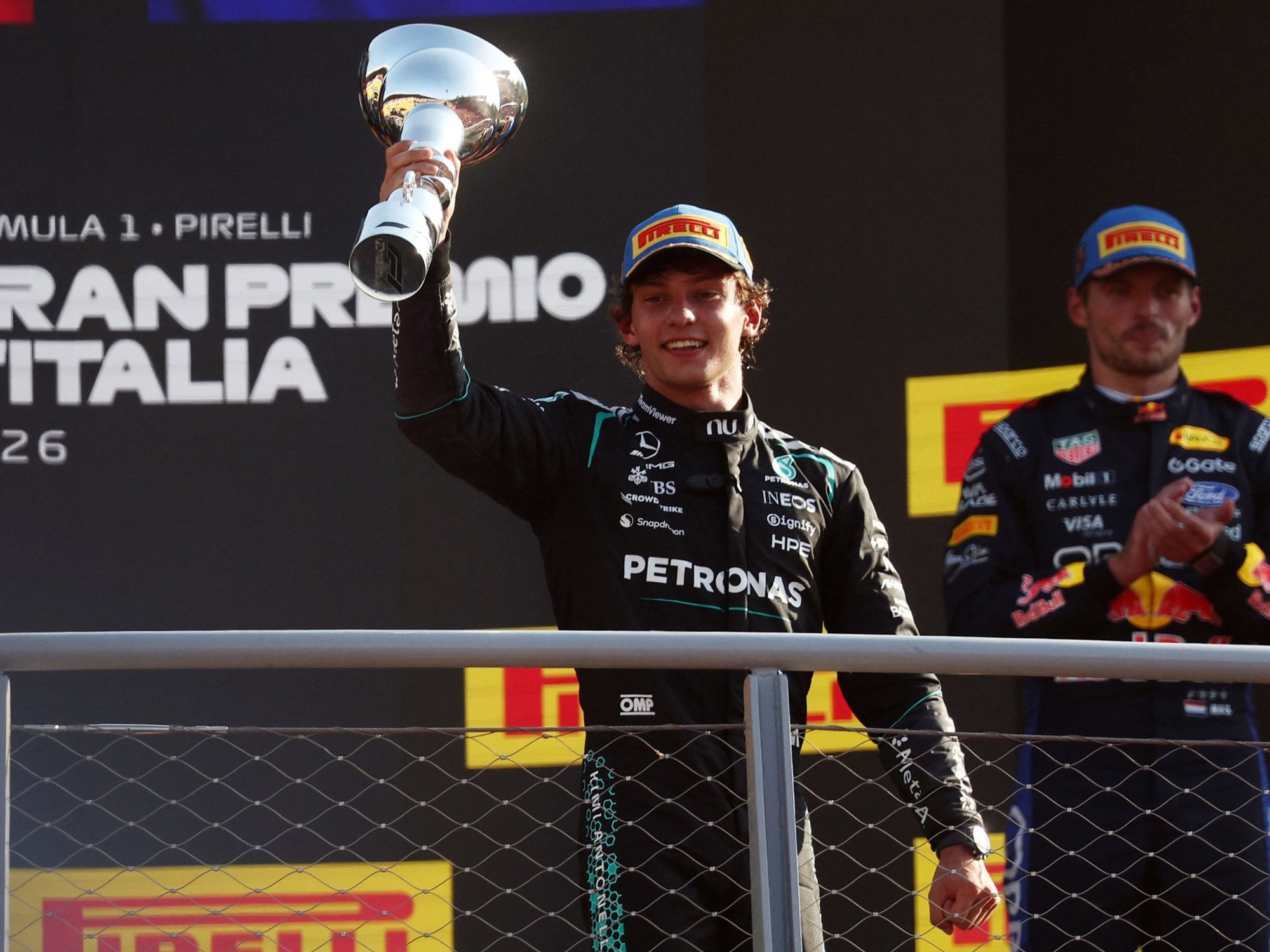 Kimi Antonelli struggled to contain his delight after producing a sensational comeback to win the Italian Grand Prix from 19th on the grid