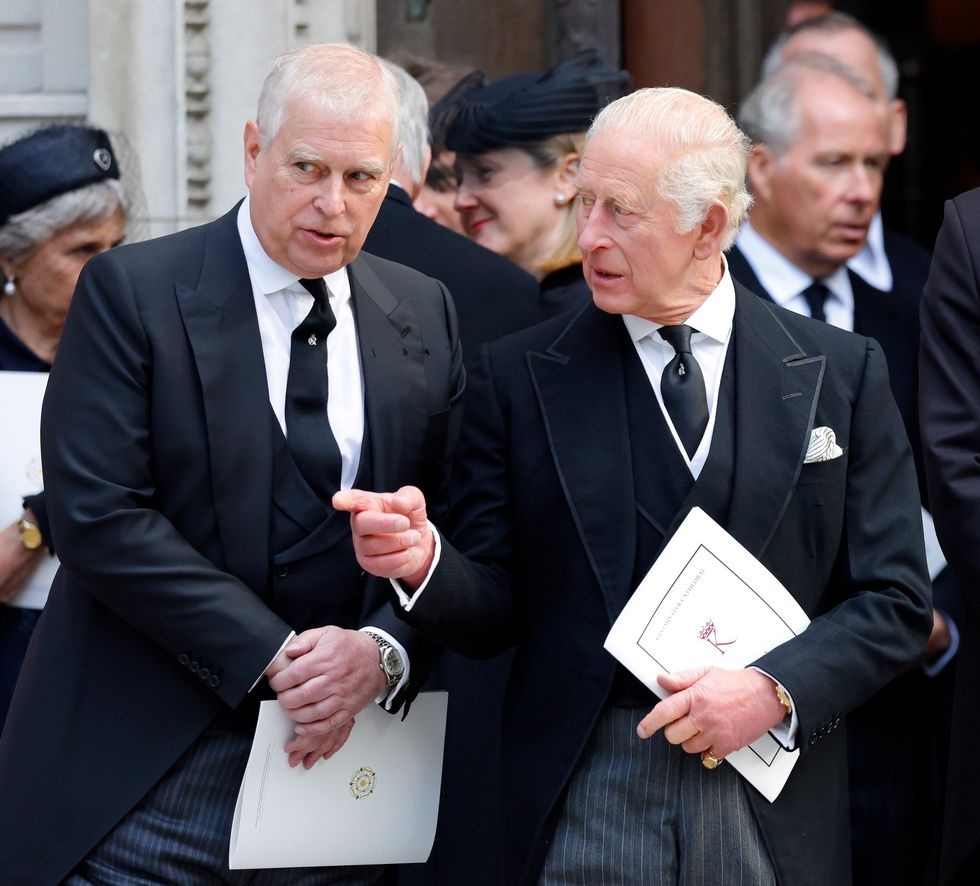 King Charles and Andrew Mountbatten-Windsor