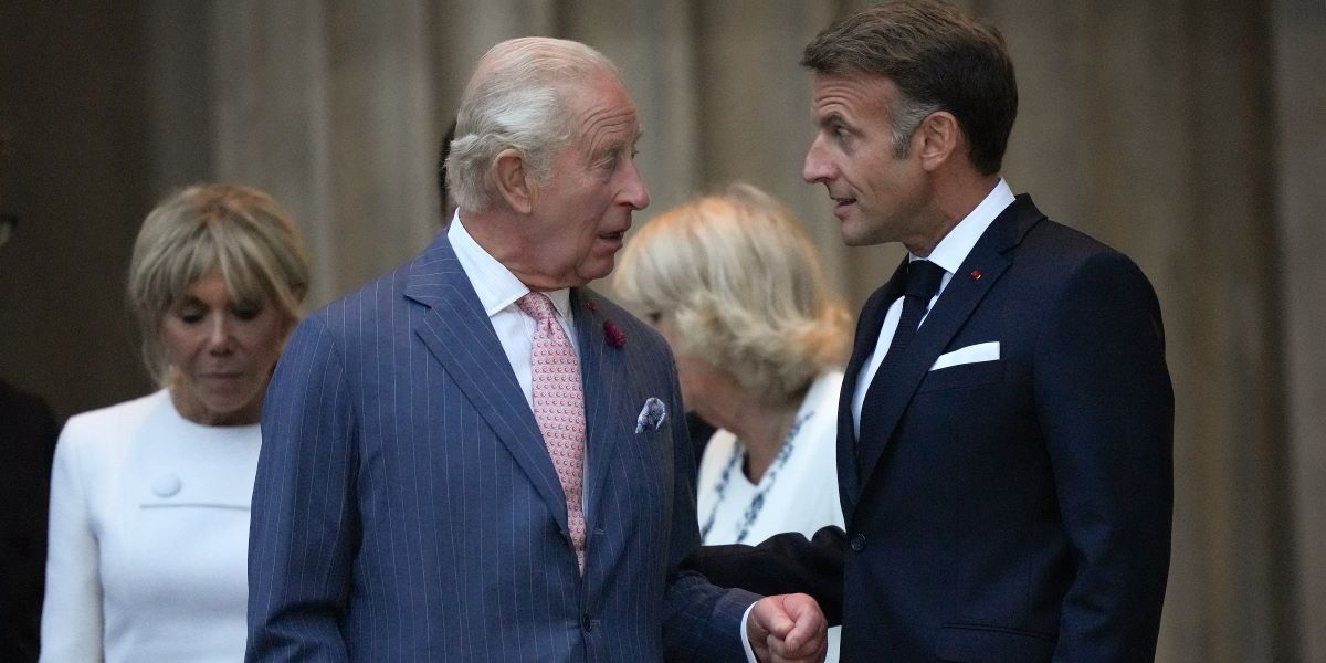 King Charles makes striking 'warriors crossing the Channel' reference in front of President Macron