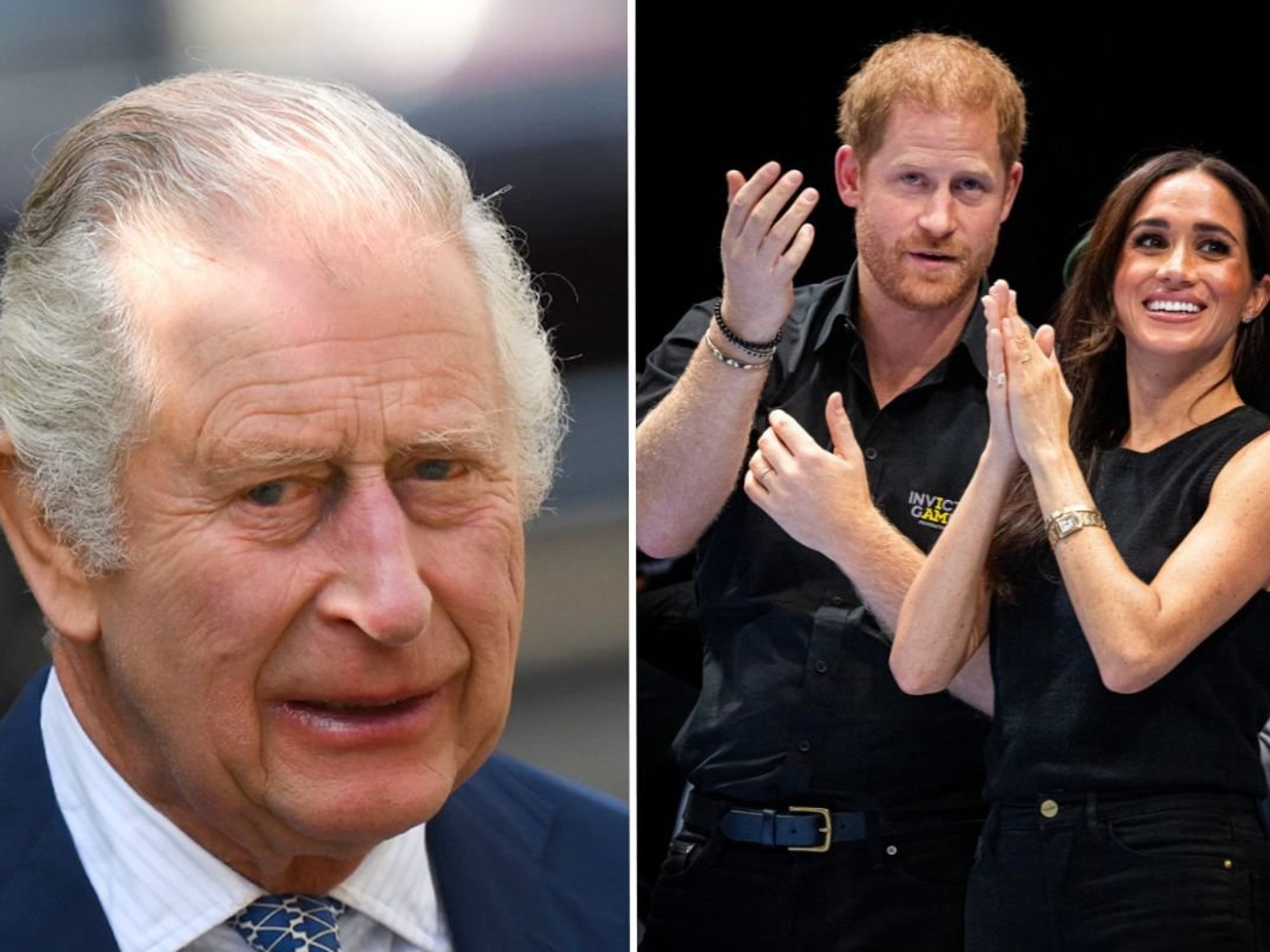 King Charles, Prince Harry and Meghan