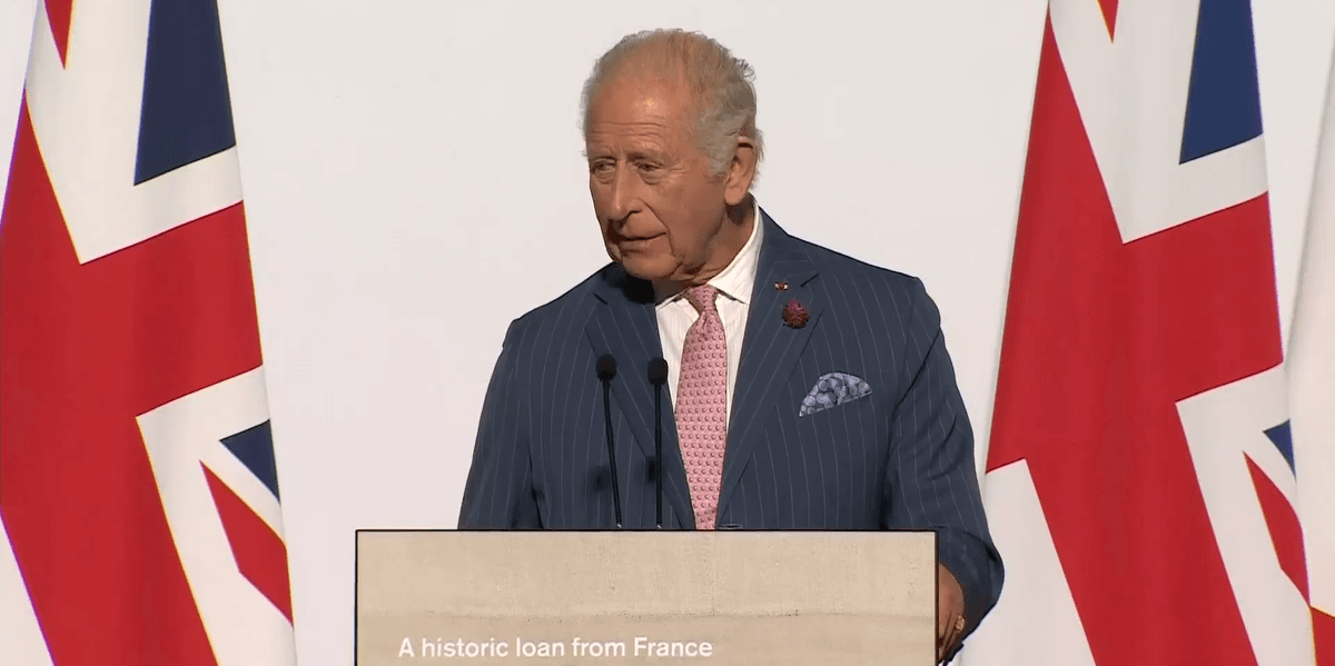 King Charles breaks into French for Emmanuel Macron as he hails Britain’s ‘shared history’ with France