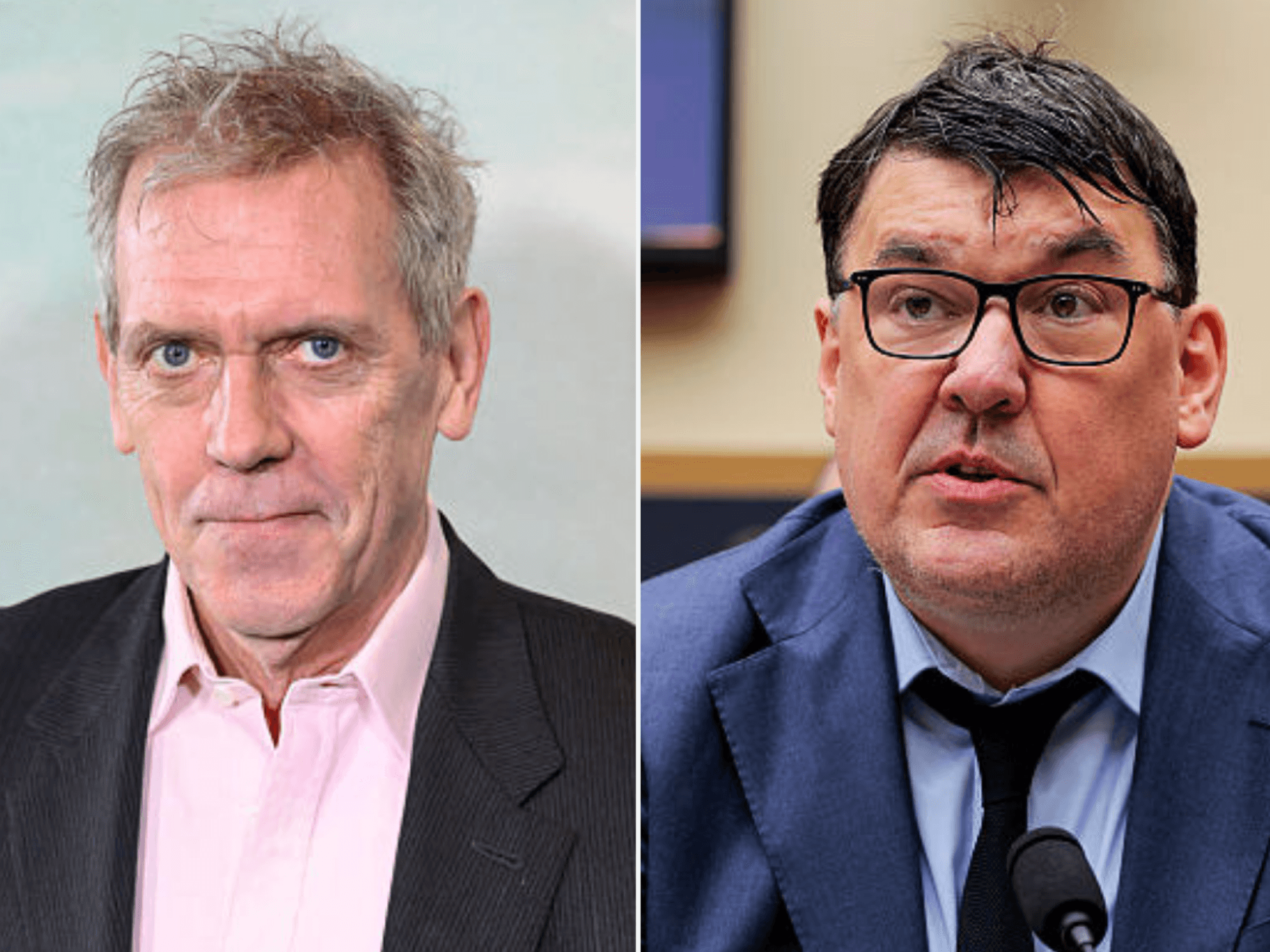 L: Hugh Laurie R: Graham Linehan